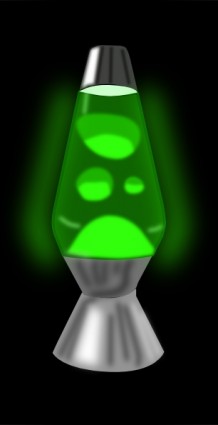 الحمم مصباح متوهجة الخضراء قصاصة فنية