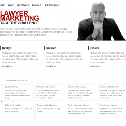 modelo de marketing de advogado