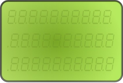 ClipArt verde LCD display