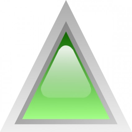 三角形の緑色のクリップ アートを主導