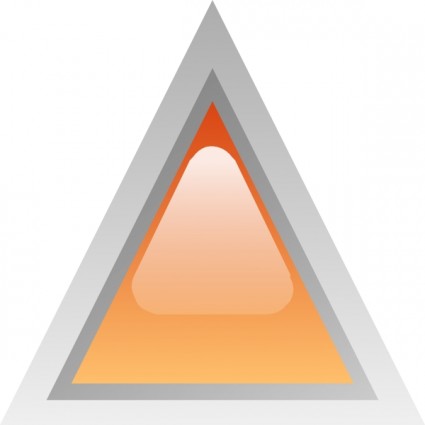 三角形のオレンジ色のクリップアートを主導