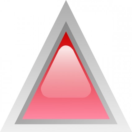 三角形の赤いクリップ アートを主導