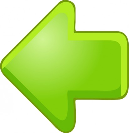clip art de izquierda flecha verde