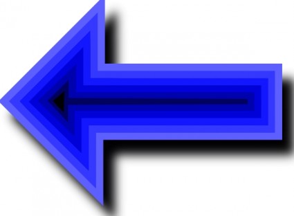 flecha azul izquierda clip art