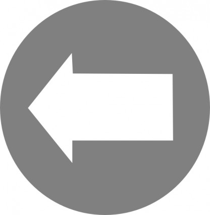 flecha izquierda blanco en prediseñadas de círculo