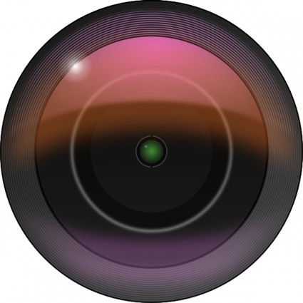 übrig gebliebenen Speck-Kamera-Objektiv-ClipArt-Grafik