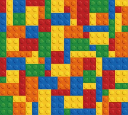 gráfico de vetor de backgorund de tijolos de Lego