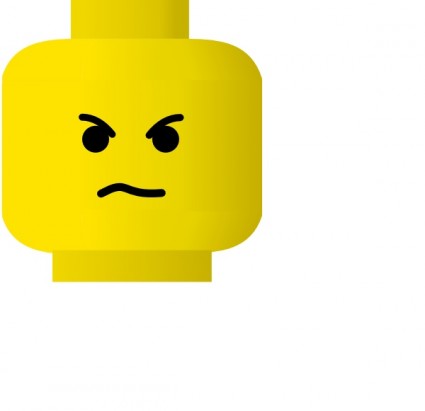 Lego smiley zangado clip art