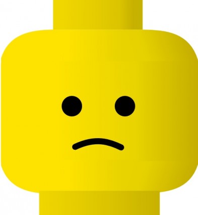 Lego smiley sedih clip art