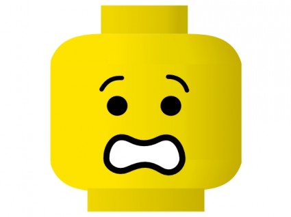 Lego smiley takut clip art