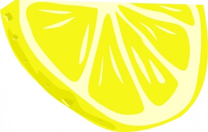 Zitrone eine halbe Scheibe ClipArt