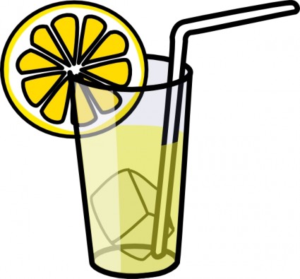 檸檬水玻璃剪貼畫