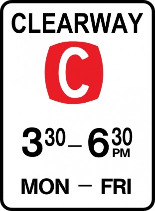 leomarc sinal clearway clip-art