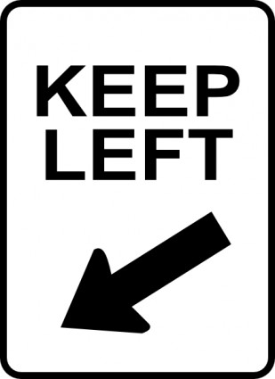 sinal de leomarc manter à esquerda de clip-art