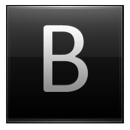 litera b czarny