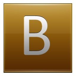 Letter B Gold