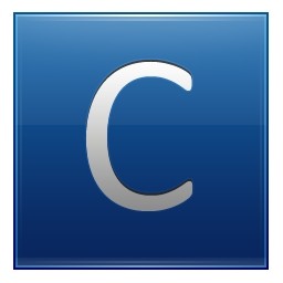藍色的字母 c