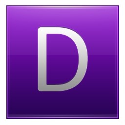 letra d violeta