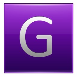 Письмо g фиолетовый