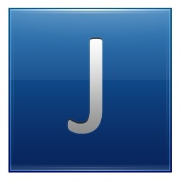 Letter J Blue
