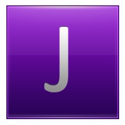 字母 j 紫