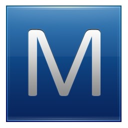 藍色的字母 m