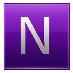 字母 n 紫