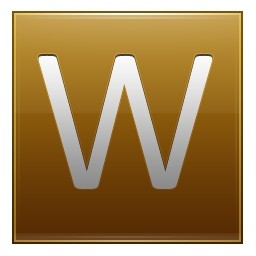 Letter W Gold
