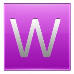 Letter W Pink