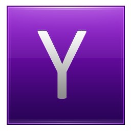 字母 y 紫