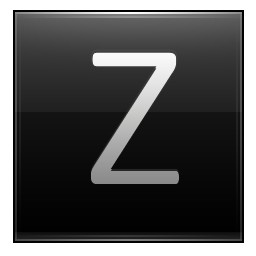 z ตัวอักษรสีดำ