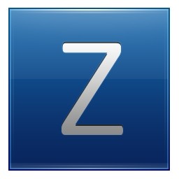 lettera z blu