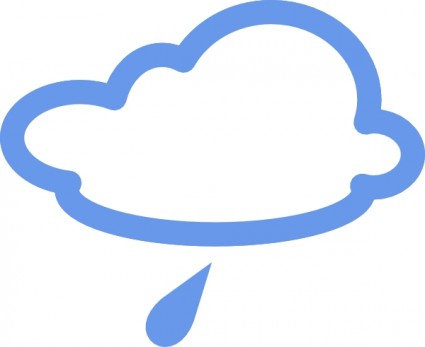 ClipArt simboli meteo di pioggia leggera