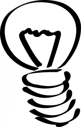lâmpada esboço clip-art