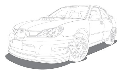 vector de coche de vehículo de dibujo lineal