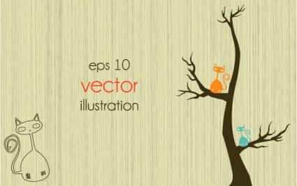 garis vektor ilustrator pohon