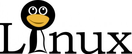 Linux teks dengan wajah lucu tux