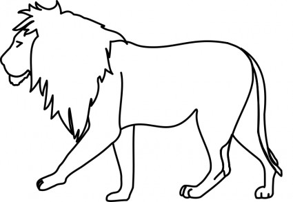 Lion dessin au trait