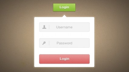 عنصر واجهة مستخدم تسجيل الدخول