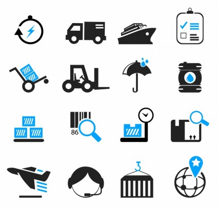 ícones de transporte e logística