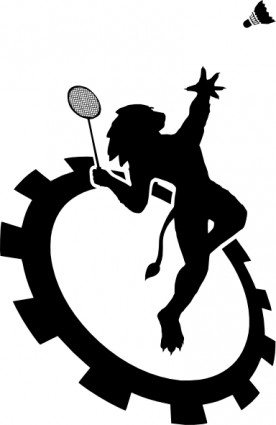 logo club badminton ecole centrale clipart de lyon