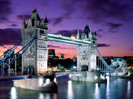Londyn wieczorem tapeta Anglii świata