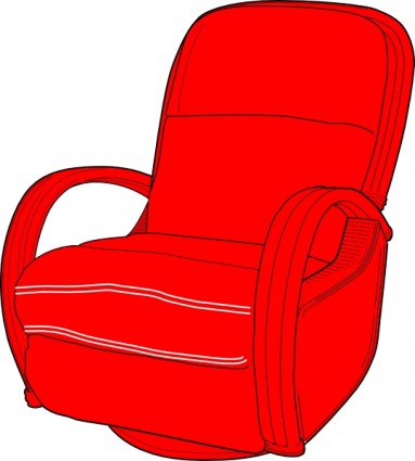 Lounge Stuhl rot ClipArt