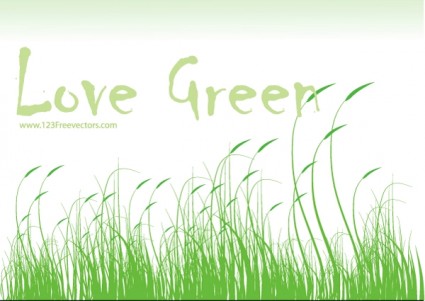 รักเวกเตอร์สีเขียว