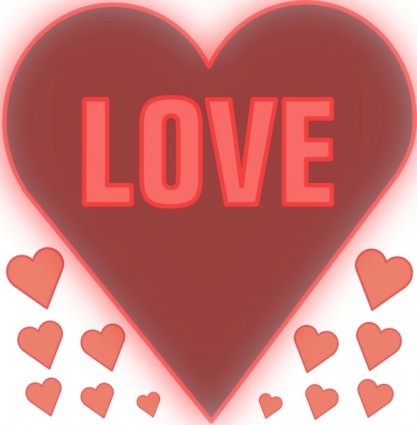 el amor en un clip art de corazón