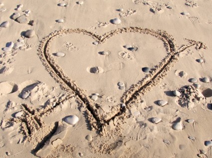 Liebe im sand