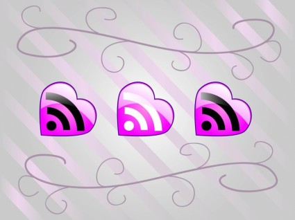 amor rss feed icons vector