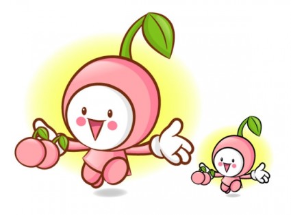 Love The Cartoon Super Fruits Vector
