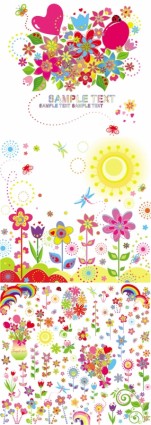 schöne Blume Kinder Illustrator Vektor