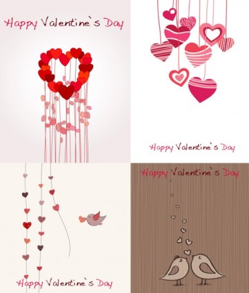 vector de tarjeta de felicitación de día de San Valentín romántico encantador